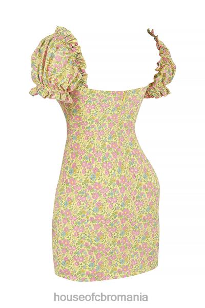 îmbrăcăminte House of CB rochie mini tanaya vintage cu mâneci bufante florale X4F68538