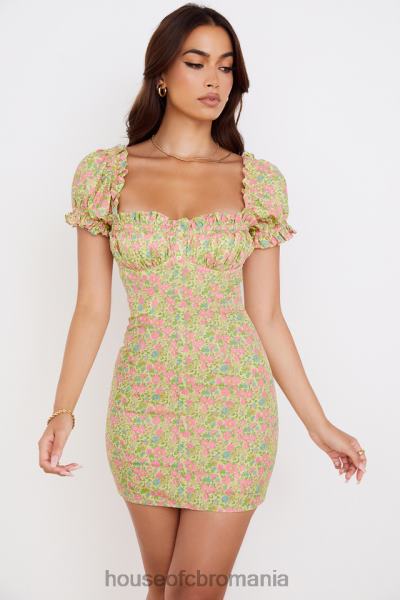 îmbrăcăminte House of CB rochie mini tanaya vintage cu mâneci bufante florale X4F68538