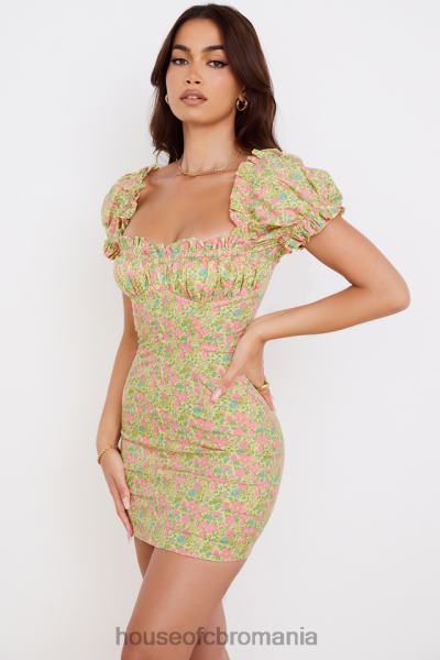 îmbrăcăminte House of CB rochie mini tanaya vintage cu mâneci bufante florale X4F68538