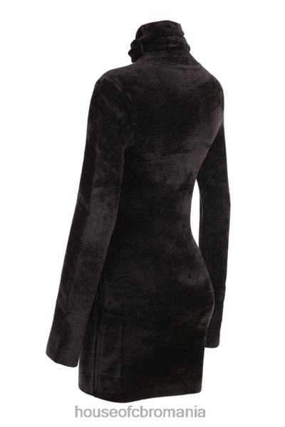 îmbrăcăminte House of CB rochie mini taya chenille cărbune X4F68314