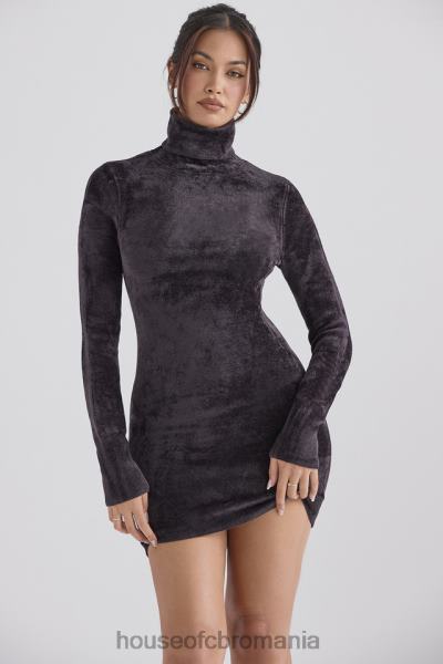 îmbrăcăminte House of CB rochie mini taya chenille cărbune X4F68314