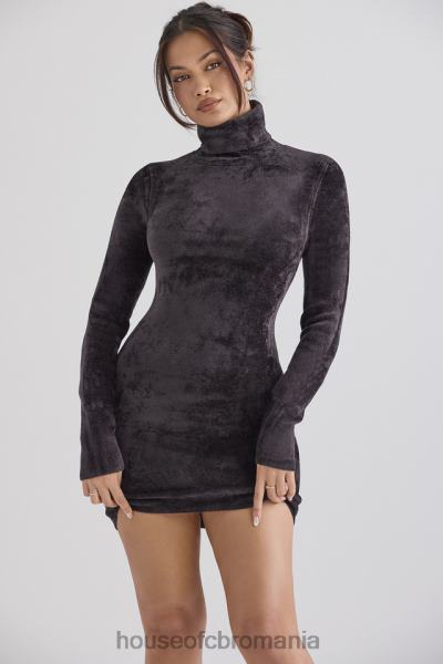 îmbrăcăminte House of CB rochie mini taya chenille cărbune X4F68314