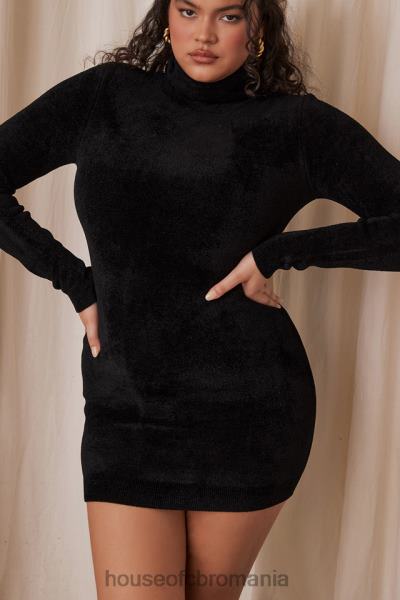 îmbrăcăminte House of CB rochie mini taya chenille cărbune X4F68314