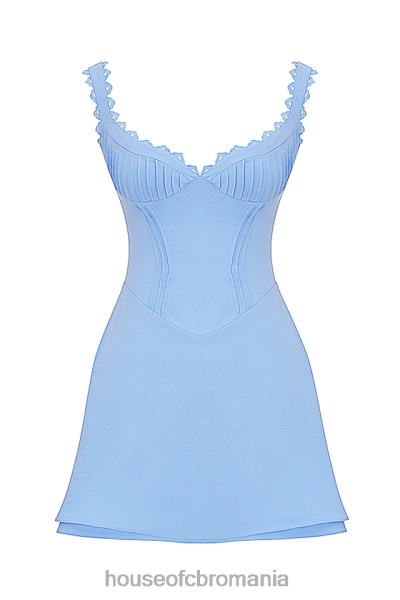 îmbrăcăminte House of CB rochie mini-tilly blue tuck pin X4F68215