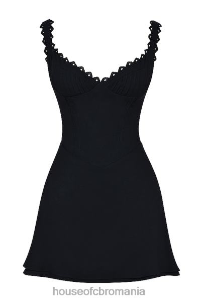 îmbrăcăminte House of CB rochie mini tilly neagră pin tuck X4F68231
