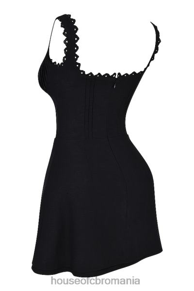 îmbrăcăminte House of CB rochie mini tilly neagră pin tuck X4F68231