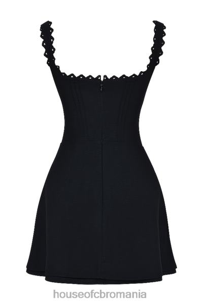 îmbrăcăminte House of CB rochie mini tilly neagră pin tuck X4F68231