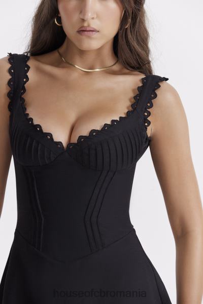 îmbrăcăminte House of CB rochie mini tilly neagră pin tuck X4F68231