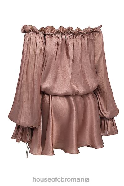 îmbrăcăminte House of CB rochie chaya hazelnut cu umeri X4F68177