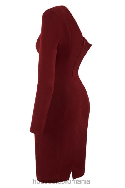 îmbrăcăminte House of CB rochie cu un singur umăr caprice wine X4F68624