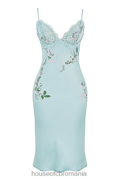 îmbrăcăminte House of CB rochie slip cu brodată jad ușor fallon X4F68240