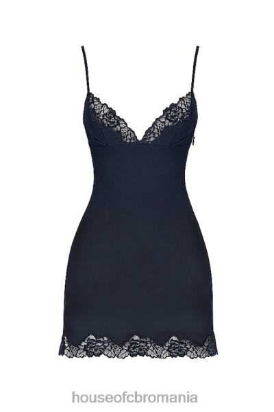 îmbrăcăminte House of CB rochie slip din satin bleumarin soraya X4F68372