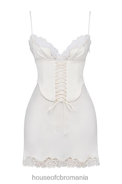 îmbrăcăminte House of CB rochie slip din satin ivoire soraya X4F68279