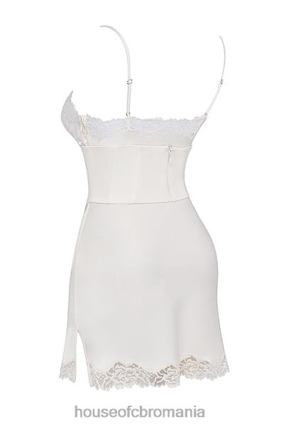 îmbrăcăminte House of CB rochie slip din satin ivoire soraya X4F68279