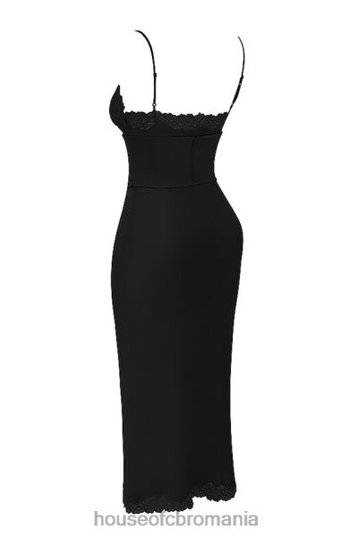 îmbrăcăminte House of CB rochie slip din satin negru salma X4F68283