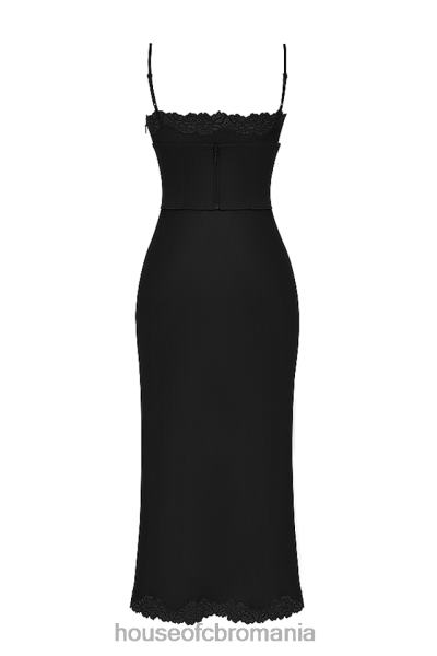 îmbrăcăminte House of CB rochie slip din satin negru salma X4F68283
