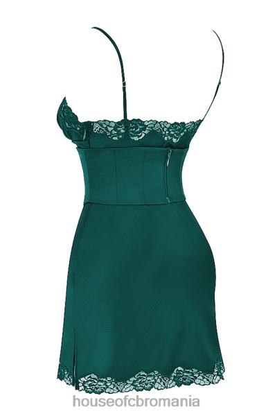 îmbrăcăminte House of CB rochie slip din satin soraya forest X4F68336