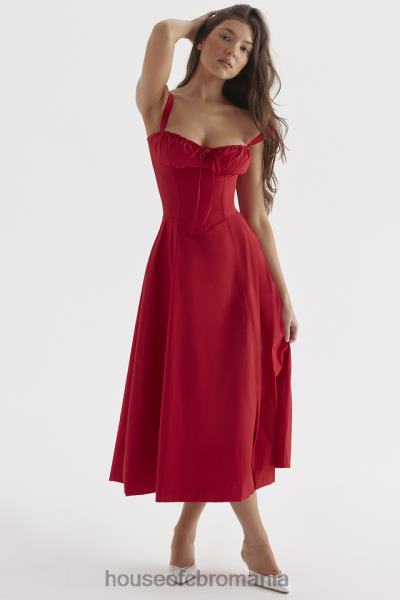 îmbrăcăminte House of CB rochie bustieră carmen trandafir roșu X4F68292