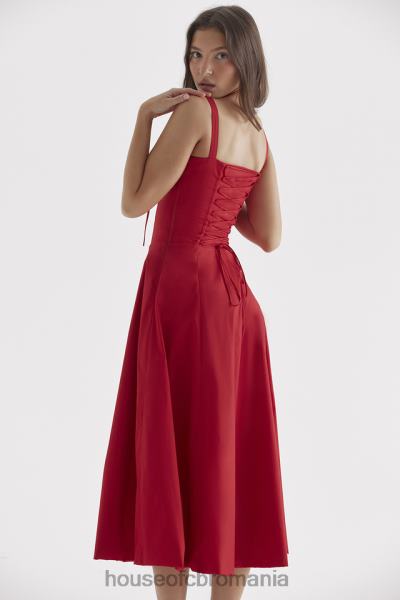 îmbrăcăminte House of CB rochie bustieră carmen trandafir roșu X4F68292