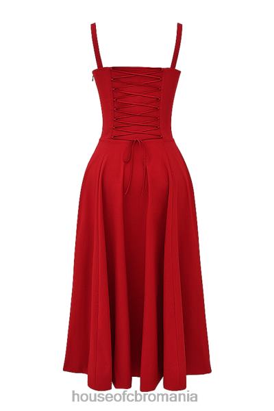 îmbrăcăminte House of CB rochie bustieră carmen trandafir roșu X4F68292