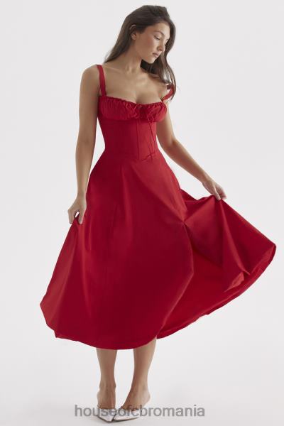 îmbrăcăminte House of CB rochie bustieră carmen trandafir roșu X4F68292