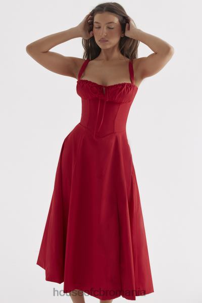 îmbrăcăminte House of CB rochie bustieră carmen trandafir roșu X4F68292