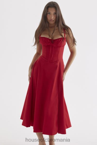 îmbrăcăminte House of CB rochie bustieră carmen trandafir roșu X4F68292