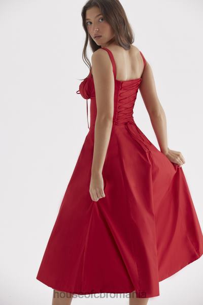 îmbrăcăminte House of CB rochie bustieră carmen trandafir roșu X4F68292