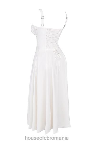 îmbrăcăminte House of CB rochie de soare bustieră albă carmen X4F68201