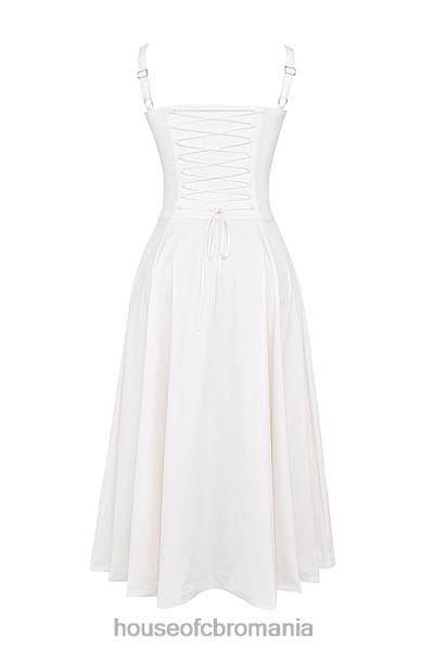 îmbrăcăminte House of CB rochie de soare bustieră albă carmen X4F68201