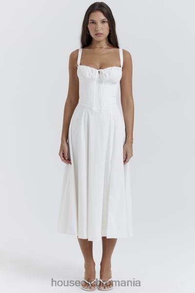 îmbrăcăminte House of CB rochie de soare bustieră albă carmen X4F68201