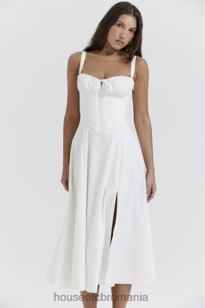 îmbrăcăminte House of CB rochie de soare bustieră albă carmen X4F68201