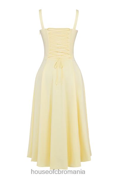 îmbrăcăminte House of CB rochie de soare bustieră carmen buttercup X4F68259