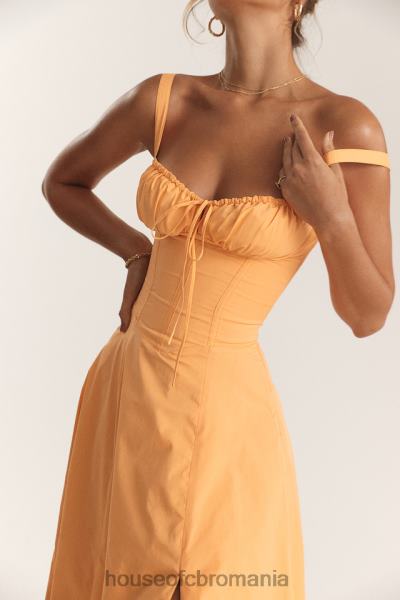 îmbrăcăminte House of CB rochie de soare bustier carmen mandarine X4F68188