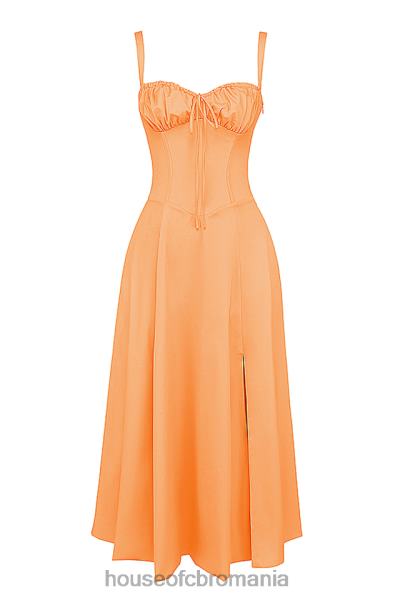 îmbrăcăminte House of CB rochie de soare bustier carmen mandarine X4F68188