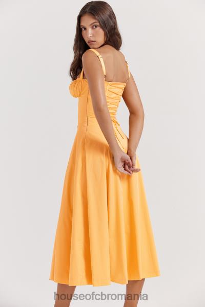 îmbrăcăminte House of CB rochie de soare bustier carmen mandarine X4F68188