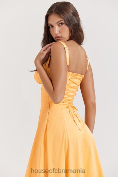 îmbrăcăminte House of CB rochie de soare bustier carmen mandarine X4F68188
