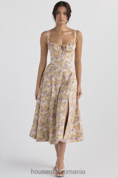 îmbrăcăminte House of CB rochie de soare bustieră cu imprimeu bujor carmen X4F68429