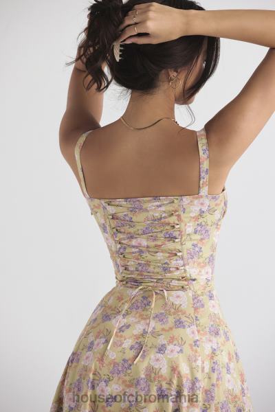 îmbrăcăminte House of CB rochie de soare bustieră cu imprimeu bujor carmen X4F68429