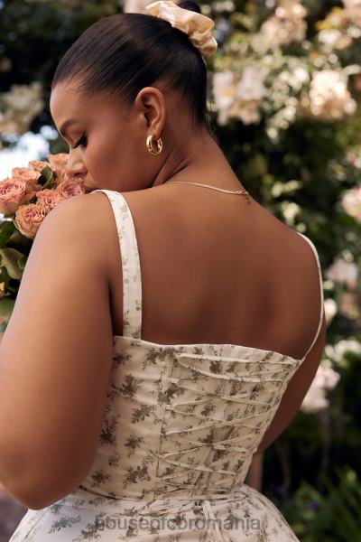 îmbrăcăminte House of CB rochie de soare bustieră cu imprimeu carmen garden X4F68438