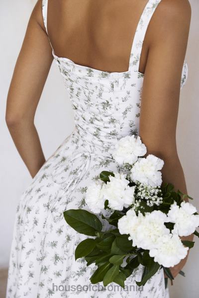 îmbrăcăminte House of CB rochie de soare bustieră cu imprimeu carmen garden X4F68438