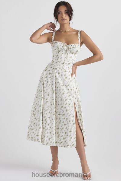 îmbrăcăminte House of CB rochie de soare bustieră cu imprimeu carmen garden X4F68438