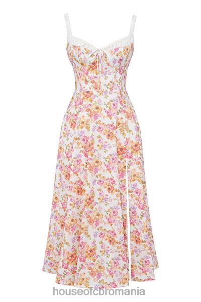 îmbrăcăminte House of CB rochie de soare bustieră cu imprimeu ivory sabrina X4F68255