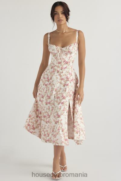 îmbrăcăminte House of CB rochie de soare bustieră cu imprimeu trandafir carmen X4F68436