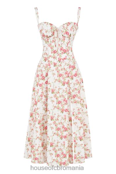 îmbrăcăminte House of CB rochie de soare bustieră cu imprimeu trandafir carmen X4F68436