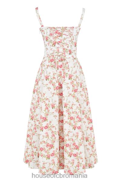 îmbrăcăminte House of CB rochie de soare bustieră cu imprimeu trandafir carmen X4F68436
