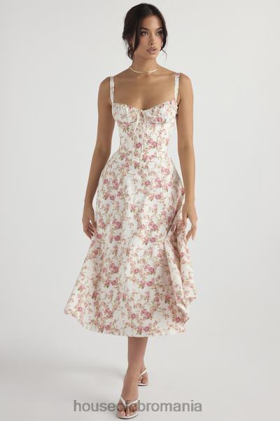 îmbrăcăminte House of CB rochie de soare bustieră cu imprimeu trandafir carmen X4F68436
