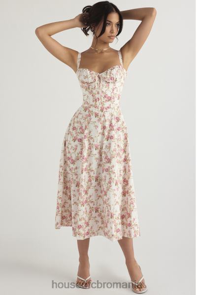 îmbrăcăminte House of CB rochie de soare bustieră cu imprimeu trandafir carmen X4F68436
