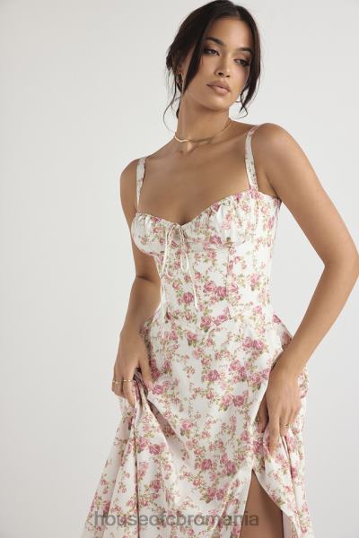 îmbrăcăminte House of CB rochie de soare bustieră cu imprimeu trandafir carmen X4F68436