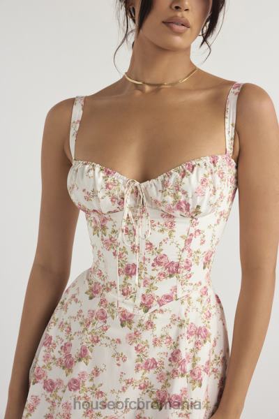îmbrăcăminte House of CB rochie de soare bustieră cu imprimeu trandafir carmen X4F68436